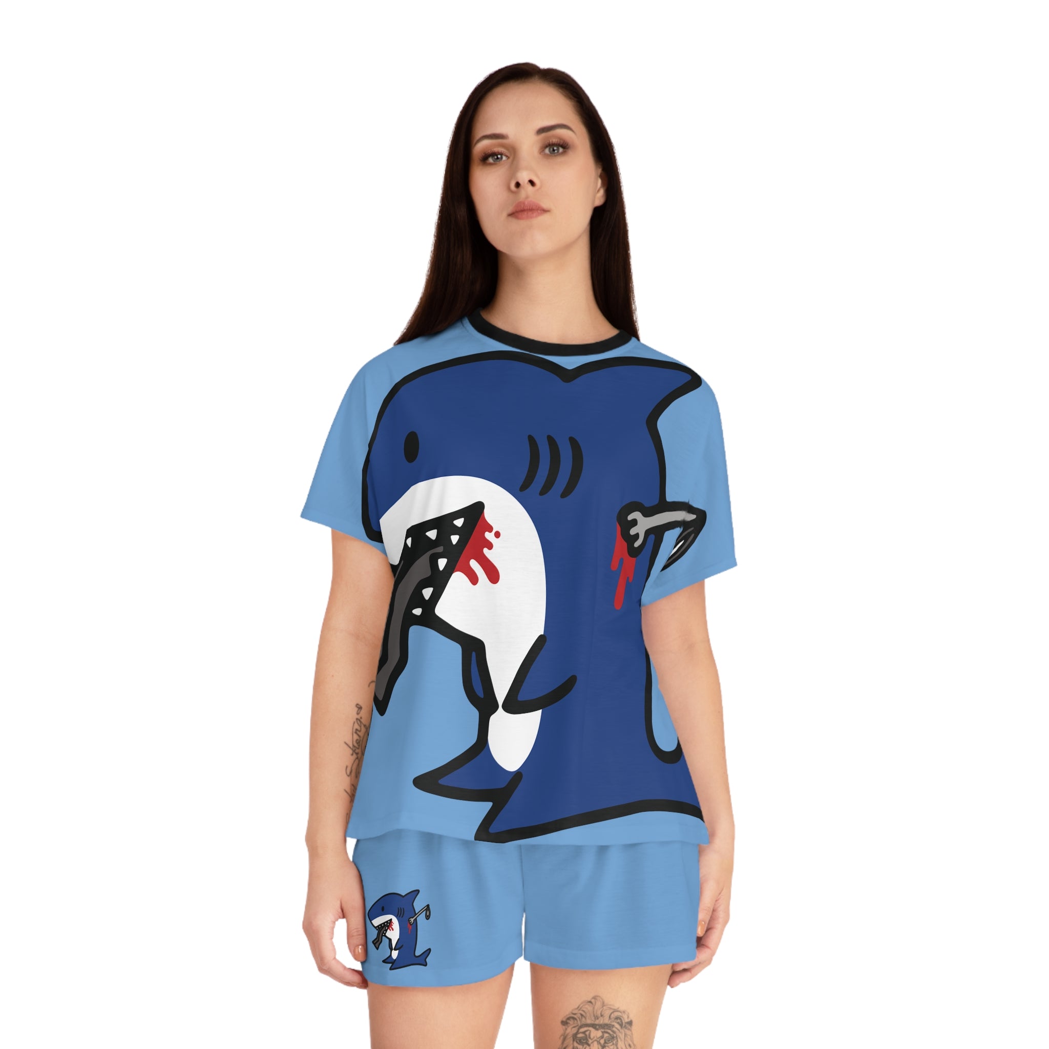 Slit Gill Big Blue Pajama Set